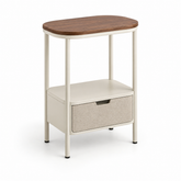 Arcside Storage End Table with Fabric Drawer