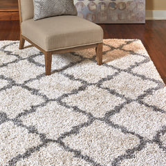 Thomasville Marketplace Luxury Shag Rug Collection, Trellis, 6'6' x 9'6'