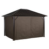 Sojag12' x 12' Brown Outdoor Canopy Sidewalls, Includes Hooks (1 Pack)