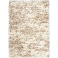 Nourison Luxurious Shag 5'3" x 7'3" Ivory Dark Beige Modern Indoor Rug