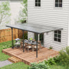 Outsunny 14.5' x 10' Transparent Wall Pergola, UV Blocking Awning, Gray