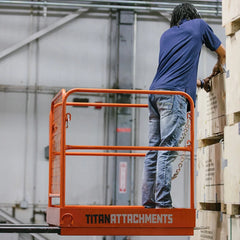 Titan Attachments Pallet Forklift Platform Safety Cage 36" x 36"