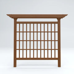 Vita 80" x 90" Colonial Composite Vinyl Trellis and Privacy Screen, Brown, VA84051