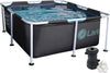Lark 7' x 24" Square Metal Frame Splash Pool with 530 gallon Filtration Pump