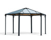 Palram - Canopia Monaco 15' x 13' Polycarbonate/Aluminum Hexagon Gazebo - Gray/Bronze