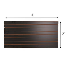 SSWBasics 4 ft x 2 ft Horizontal Black Slatwall Panels for Wall (24"H x 48"L) - Pack of 2 - Garage Wall Organizer Panels and Craft Storage Organization Slatwall Panel