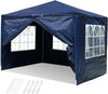 10' x 10' Outdoor Wedding Party Tent 4 Sidewalls, Blue