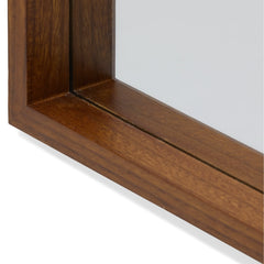 24" x 65" Brown Rectangle Wood Leaner Mirror by Drew Barrymore Flower Home