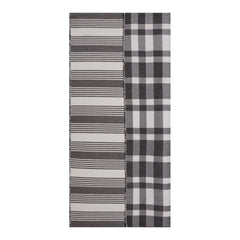 Better Homes & Gardens Buffalo Plaid Reversible Rug, Black/White, 7' x 10'