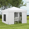 Outsunny 116.25 x 116.25 in Black Pop up Outdoor Canopies, Adjustable Height