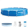 INTEX Metal Frame 12 x 30 Above Ground Swimming Pool with Filter Pump