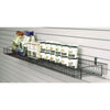 HUBERT Slatwall Shelf with Lip Black Wire - 60" L x 12" D
