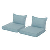 Noble House 23.50"x 27.00" White Rectangle Chair Outdoor Seating Cushions (2 Pack)