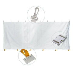TentandTable Party Canopy Tent Sidewalls Only, Waterproof PVC Vinyl, White, 20' x 30'