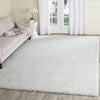 SAFAVIEH Ultimate Atanas Solid Plush Polyester Shag Area Rug, Silver, 4' x 6'