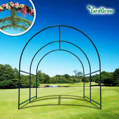 YardGrow Large Garden Support Arch Frame Climbing Plant Arch Arbor for Various Climbing Plant Roses Vines Birthday Wedding Party Decoration Pergola Frame (6.5 x 7 x 7.2ft)
