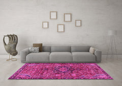 Ahgly Company Indoor Rectangle Persian Pink Traditional Area Rugs, 8' x 10'