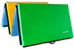 BalanceFrom All-Purpose 4 Ft. x 10 Ft. x 2 In. Extra Thick High Density Anti-Tear Gymnastics Flooring Gym Folding Exercise Aerobics Mats, Multi Color