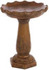 Solid Rock Stoneworks Daisy Charm Birdbath - 26 Tall x 20" Diameter - Espresso