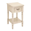 DecMode 17" x 25" Cream Wood 3 Drawer Cabinet, 1-Piece