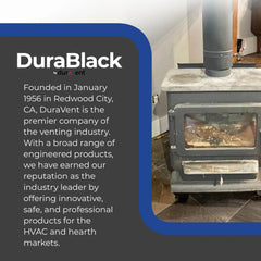 DuraVent DuraBlack 48 x 8 Inch Stainless Steel Single Wall Stove Pipe