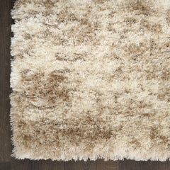 Nourison Luxurious Shag 5'3" x 7'3" Ivory Dark Beige Modern Indoor Rug