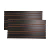 SSWBasics 4 ft x 2 ft Horizontal Black Slatwall Panels for Wall (24"H x 48"L) - Pack of 2 - Garage Wall Organizer Panels and Craft Storage Organization Slatwall Panel