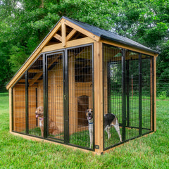 Backyard Discovery 7' x 5' Canine Cabin Cedar Wood Outdoor Dog Kennel