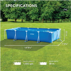Open Box Intex 14 x 33 Rectangular Above-Ground Swimming Pool with Frame