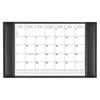 Rustic Black Leather Desk Pad w/ Calendar, 34 x 20