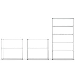 Holaki 3 Tier NSF Metal Shelf Wire Shelving Unit - Set of 2, 1050lbs Capacity Heavy Duty Adjustable Storage Rack with Shelf Liners, Chrome (48" H x 48" L x 18" D)