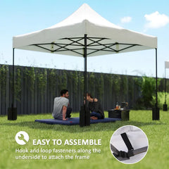 Replacement 118.1" x 118.1" Navy Blue Canopy Top, UPF50+, Weight Bags