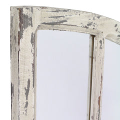 Jolene Arch Window Pane Mirrors Off-White 27" x 15" (Set of 2) by Aspire