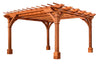 14 ft. x 14 ft. Pacific Redwood Double Beam Premium Pergola