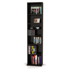 Atlantic 54" x 13" Summit Adjustable Wood Media Storage Shelf Bookcase, Espresso