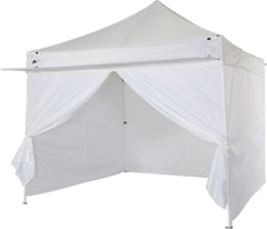 Ozark Trail White Commercial Instant 10' x 10' Straight Leg Instant Canopy with Sidewalls