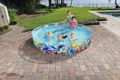 H2OGO! Fill-n-Fun Odyssey Kiddie Play Pool, 96" x 18"