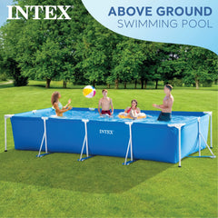 Open Box Intex 14 x 33 Rectangular Above-Ground Swimming Pool with Frame