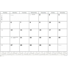 Rustic Black Leather Desk Pad w/ Calendar, 34 x 20