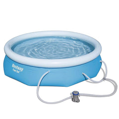 Bestway 10' x 30" Fast Set Inflatable Above Ground Swimming Pool with Pump