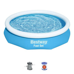 Bestway Fast Set 10 x 26 Round Inflatable Pool Set