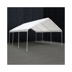 King Canopy 18 ft x 20 ft White Drawstring Carport Canopy Cover