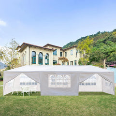 UBesGoo 10' x 30' Canopy Waterproof Party Tent Outdoor Tent 8 Sides White