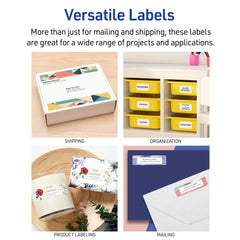 Avery Shipping Labels, 2" x 4", White, 1,000 Labels (5163) - 5 Pack