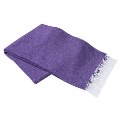 Vera Cruz 10 Pack Yoga Mexican Blankets, 75" x 53" Outdoor Blankets, Purple