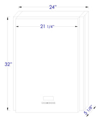 24" x 32" Single Door LED Light Bluetooth Medicine Cabinet