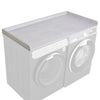 Kaboon Washer Dryer Countertop with Edge Rails, 27.5" x 54", Light Walnut