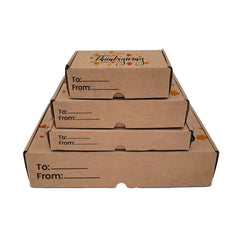 Ucanpack Thanksgiving Mailer Box 7 x 5 x 3" - Maple & Oak Printed Small Christmas Boxes - Holiday Shipping Box Made In USA Holiday Gift Box Gift Shipping Boxes