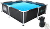 Lark 7' x 24" Square Metal Frame Splash Pool with 530 gallon Filtration Pump