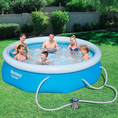 Bestway 10' x 30" Fast Set Inflatable Above Ground Swimming Pool with Pump